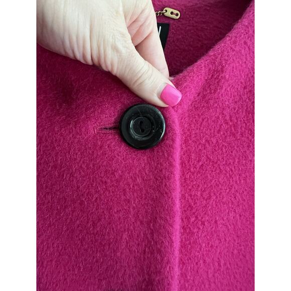 LAUREL By Escada Hot Pink Wool Vintage Swing Coat Fits Like A Large! - Picture 5 of 16